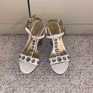 Guess White Wedges